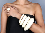 Medium Rock Bangle - Cream