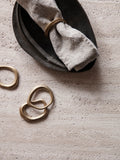 Flow Napkin Rings - Set of 4 - Brass