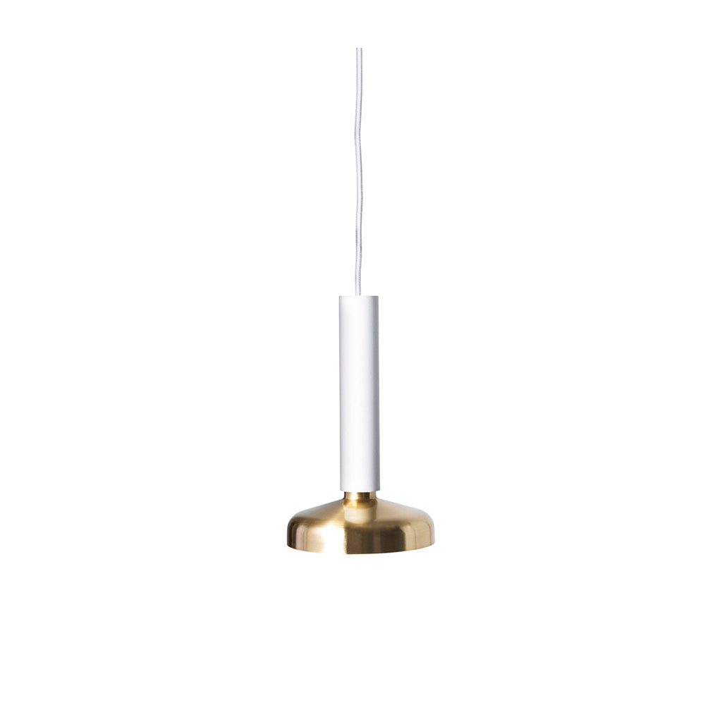Blend Pendant - White/Brass (LED)
