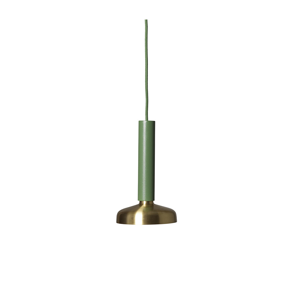 Blend Pendant - Green/Brass (LED)