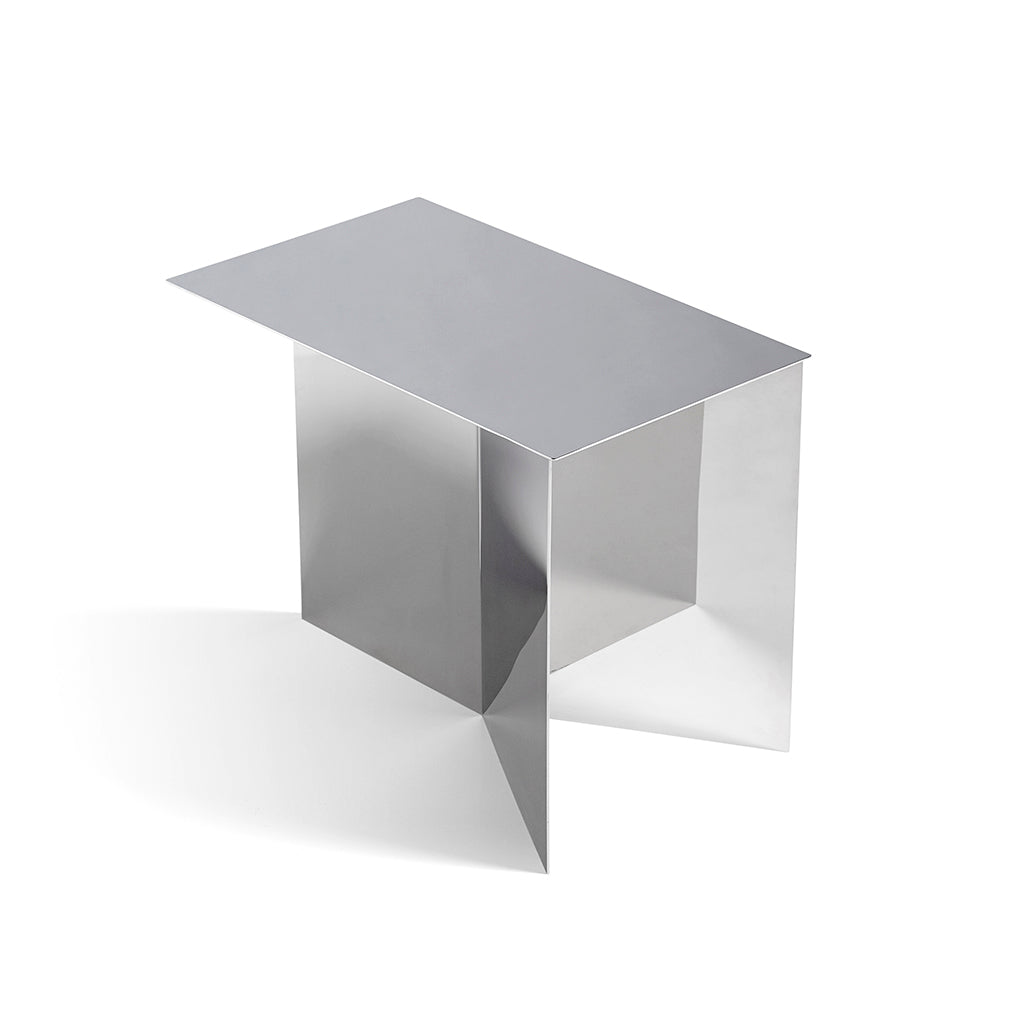 Oblong Slit Side Table - Mirror