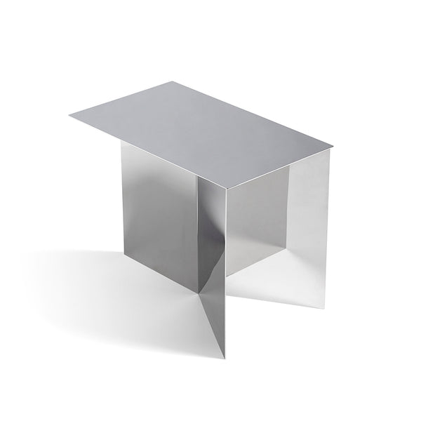 Oblong Slit Side Table - Mirror