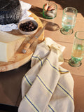 Hale Tea Towel - Oyster/Lemon/Bright Blue
