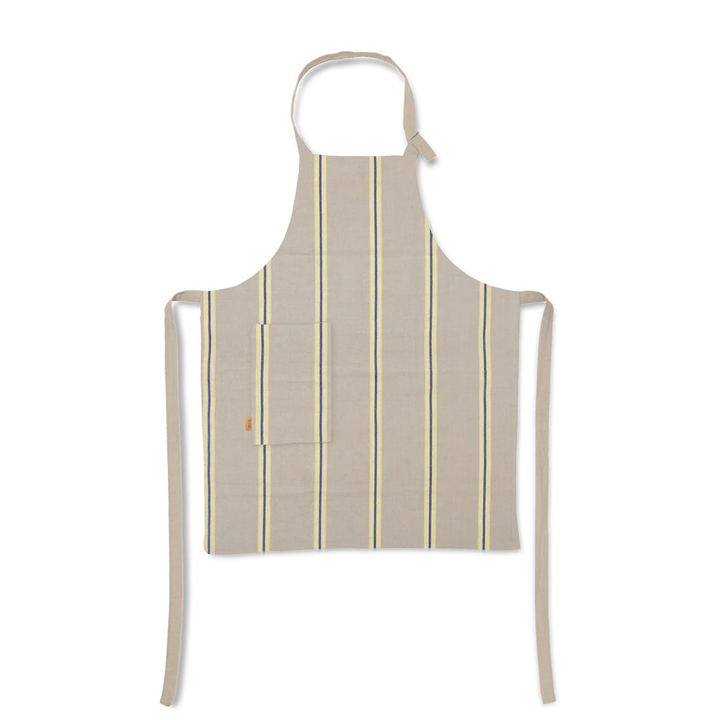 Hale Apron - Oyster/Lemon/Bright Blue