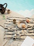 Alee Bath Towel - Sand/Black