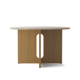 Androgyne Dining Table 120, Natural Oak / Kunis breccia sand