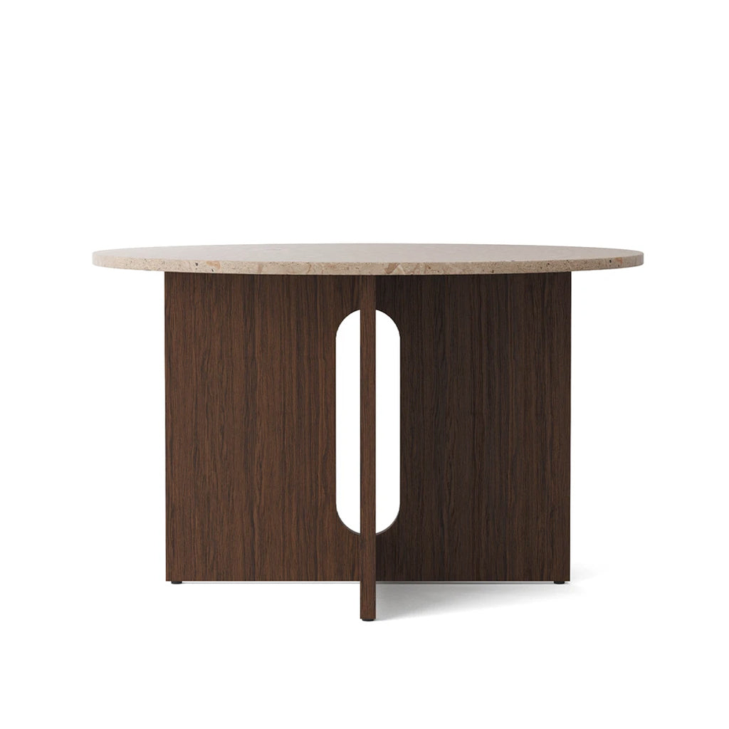 Androgyne Dining Table 120 Dark stained oak / Kunis breccia sand