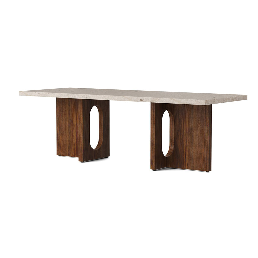 Androgyne Lounge Table, Walnut / Kunis breccia sand