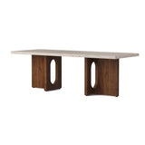 Androgyne Lounge Table, Walnut / Kunis breccia sand