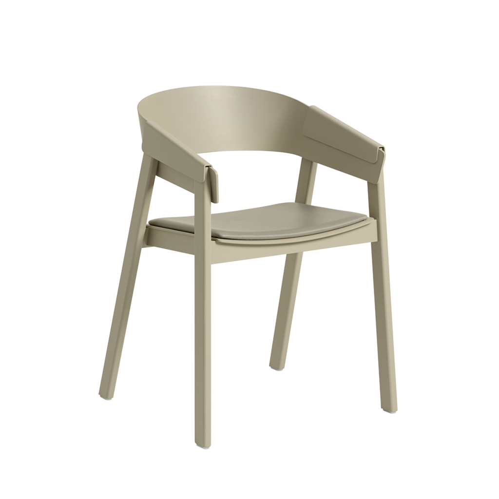 Cover Armchair - Refine leather Stone, Dark beige