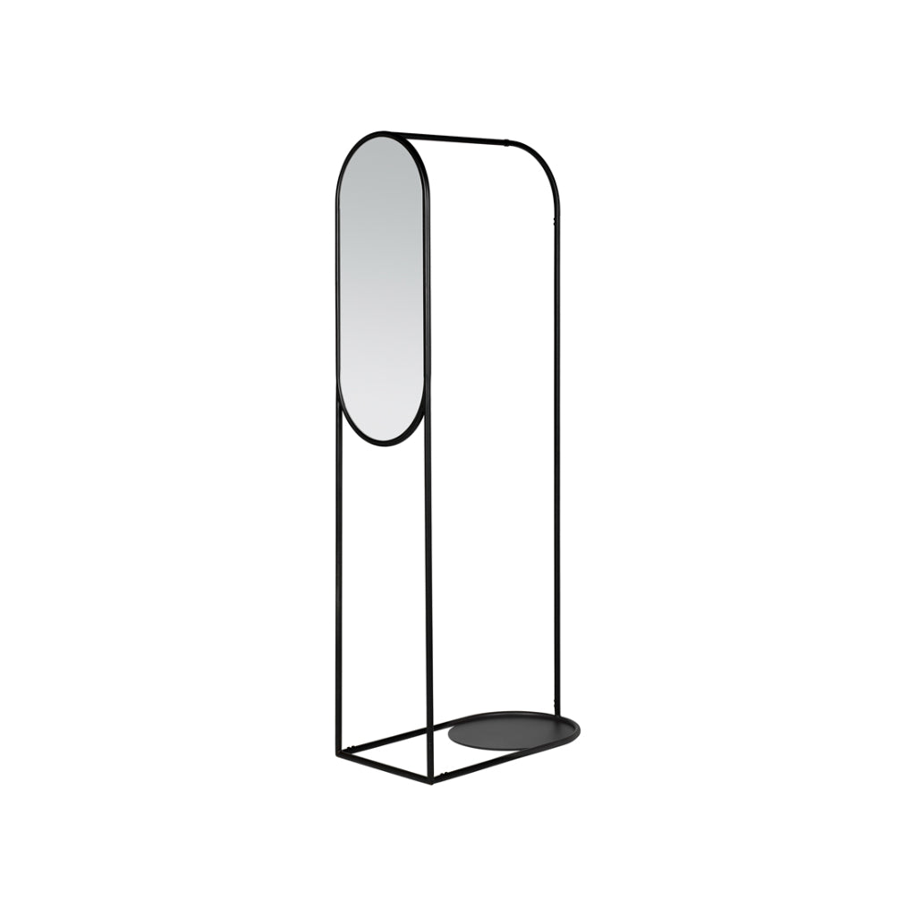 Rack Mirror Archie Metal - Black