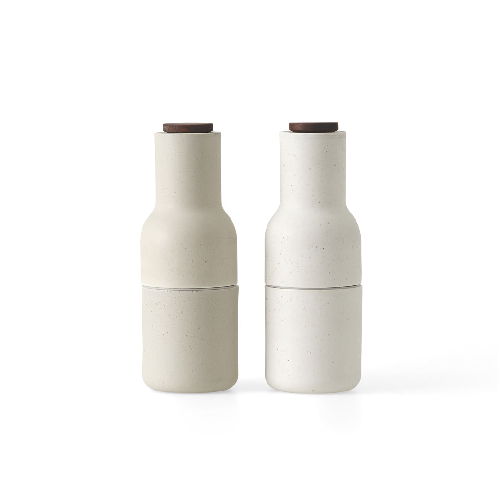 Bottle Grinder, 2-Piece - Sand with walnut lid