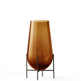 Échasse Vase Small - Bronzed brass, Amber glass