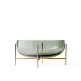 Échasse Bowl - Brass, Green smoked glass