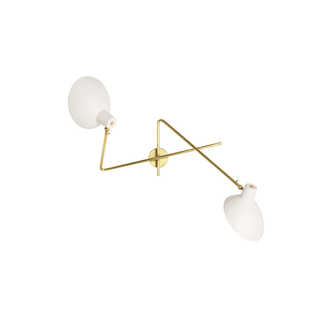 VV Cinquanta Twin Wall - Brass mount, white reflectors
