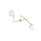 VV Cinquanta Twin Wall - Brass mount, white reflectors