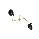 VV Cinquanta Twin Wall - Brass mount, black reflectors