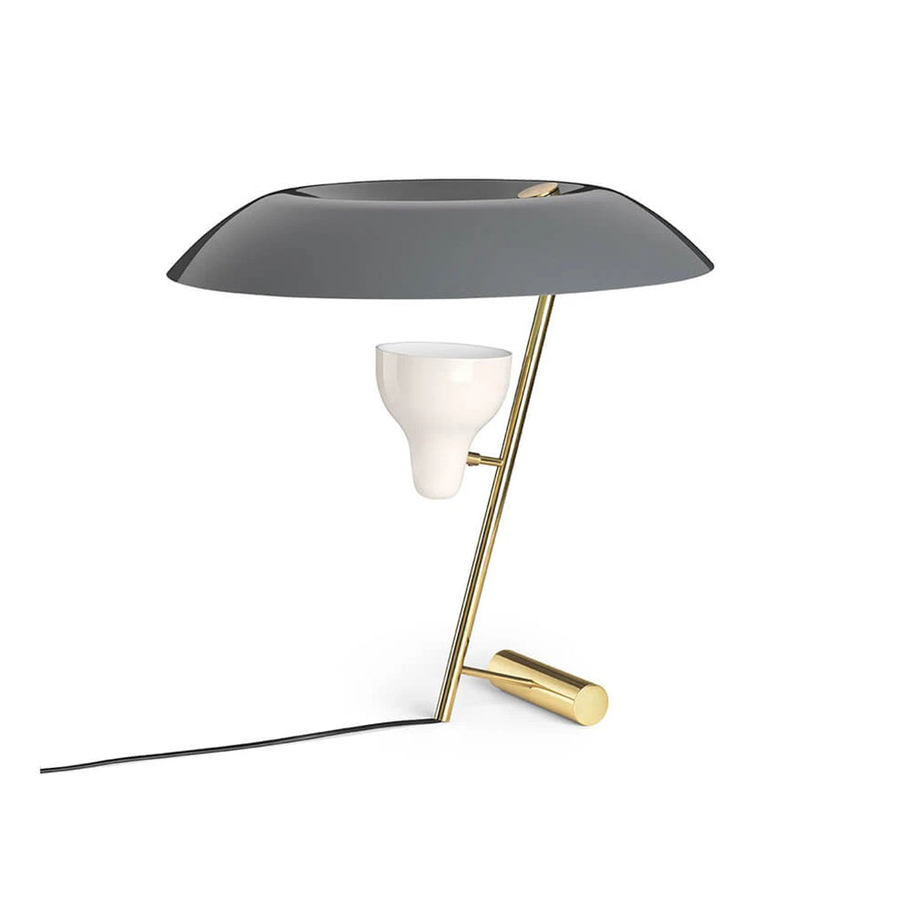 Model 548 Lamp - Polished brass with grey diffuser