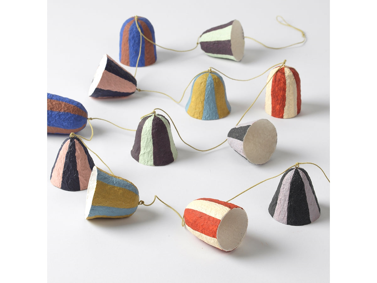 Ornament Bell Stripe Pulp Cotton - Multi Color