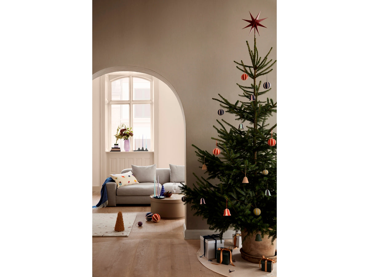 Ornament Bell Stripe Pulp Cotton - Caramel Brown