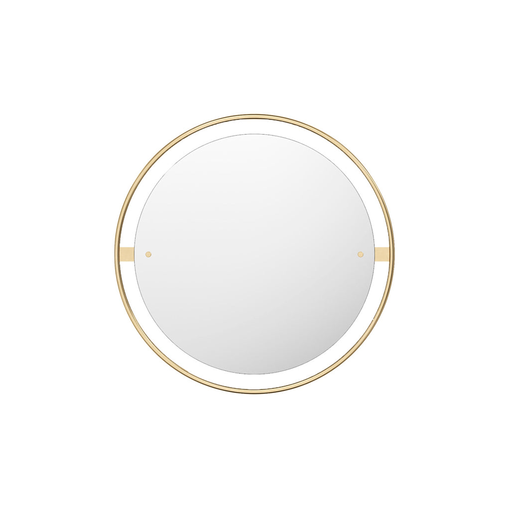 Nimbus Mirror, Ø60 - Polished brass