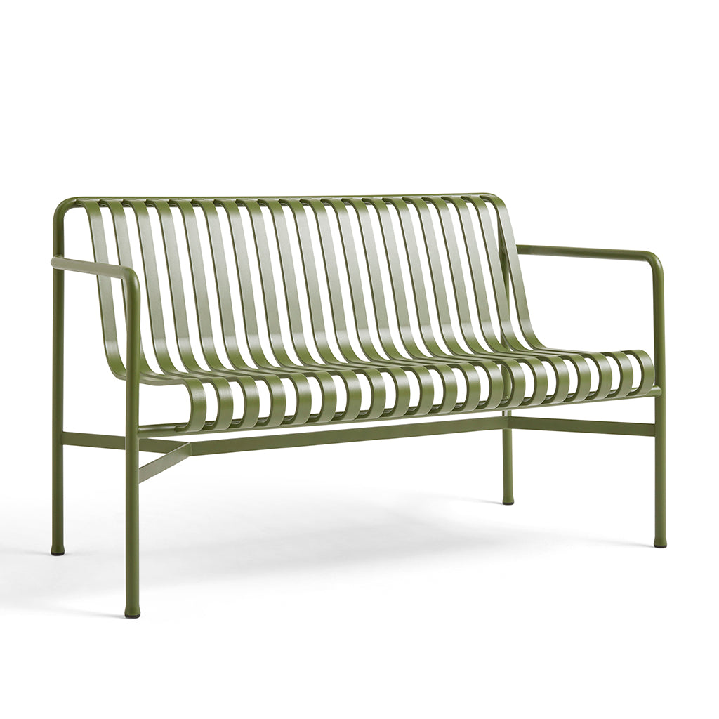Palissade Dining Bench with Armrests - Olive