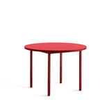 Two-Colour Round Dining Table - Maroon red, Red
