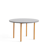 Two-Colour Round Dining Table - Ochre, Light grey