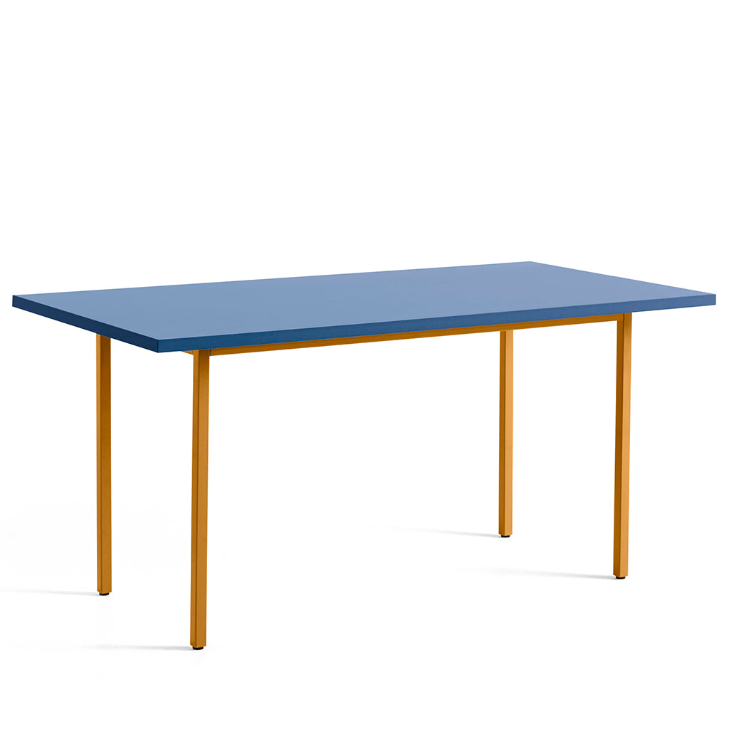 Two-Colour Rectangular Dining Table - Ochre, Blue