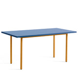 Two-Colour Rectangular Dining Table - Ochre, Blue