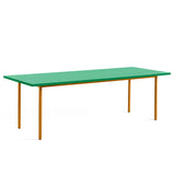 Two-Colour Rectangular Dining Table - Ochre, Green