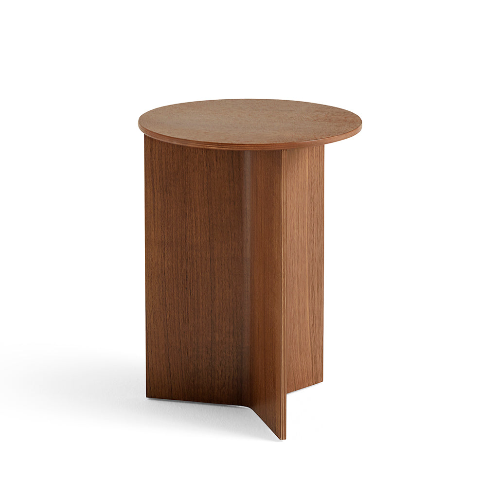 Slit Table Wood High - Walnut