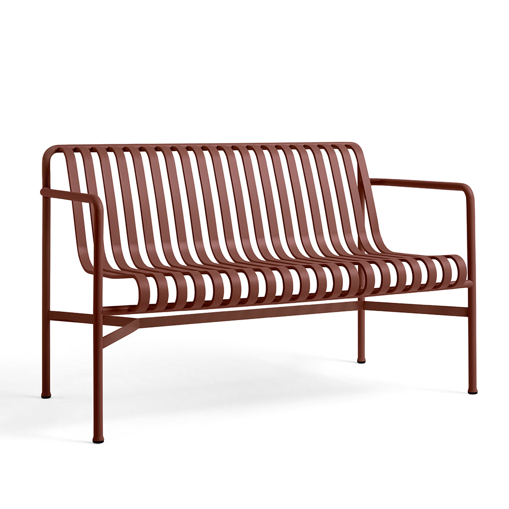 Palissade Dining Bench with Armrests - Iron Red