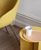 High Slit Side Table - Light yellow