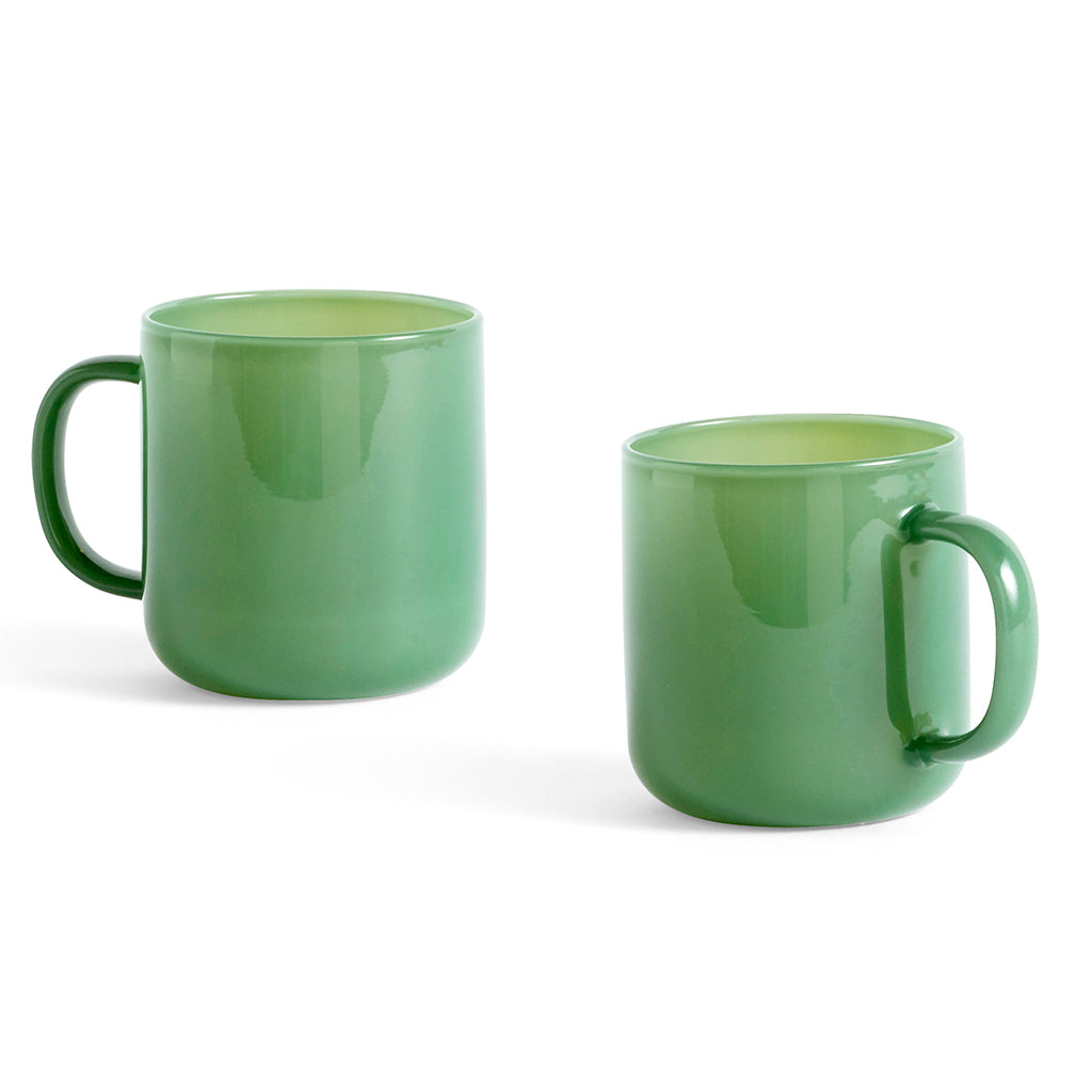 Borosilicate Mug Set of 2 - Jade Green