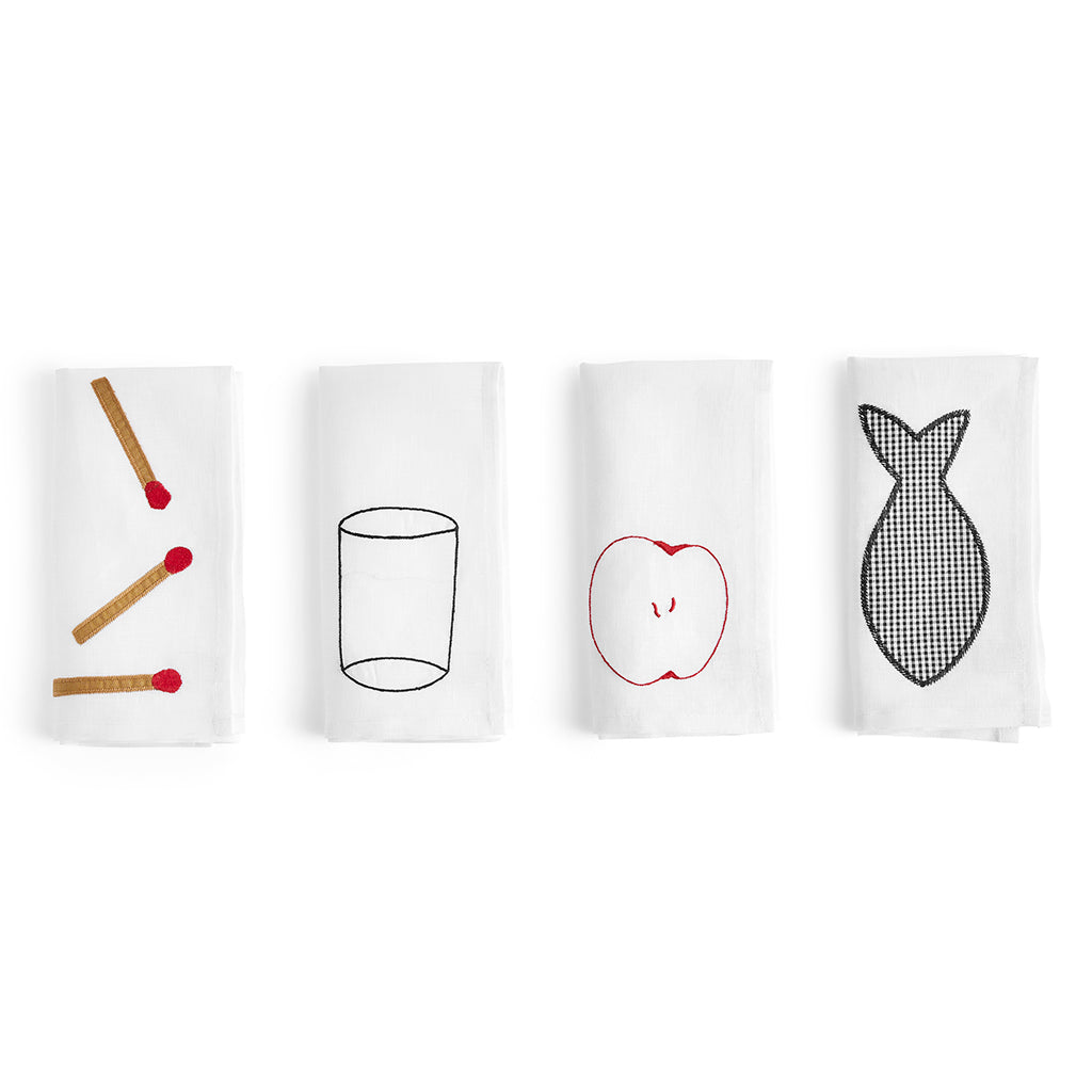 Sobremesa Napkin Set of 4 White