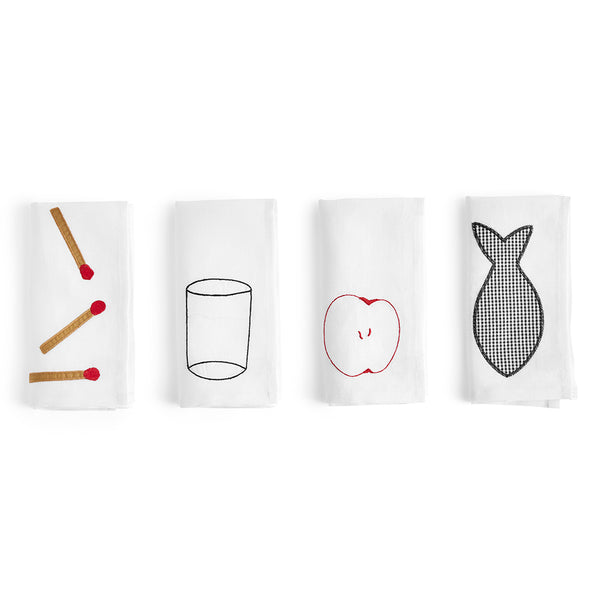 Sobremesa Napkin Set of 4 White