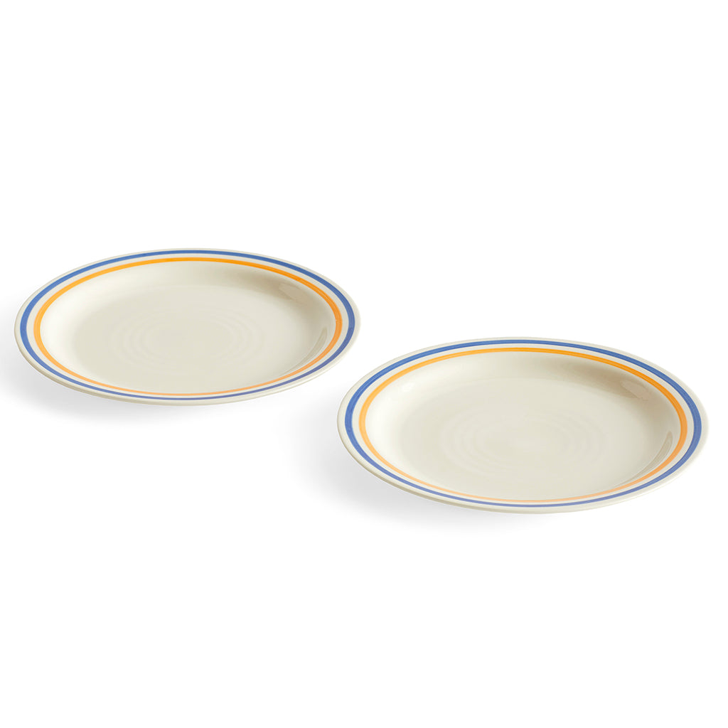Sobremesa Plate 24,5 - Set of 2 - Blue and yellow