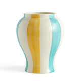 Sobremesa Stripe Vase Large - Green, Yellow