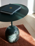 Lato Side Table LN9 Oval - Deep Green & Verde Alpi Marble