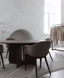 Androgyne Dining Table 150 Dark stained oak