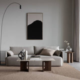 Androgyne Lounge Table, Dark stained oak / Kunis breccia sand