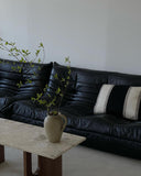 Androgyne Lounge Table, Dark stained oak / Kunis breccia sand