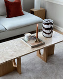 Androgyne Lounge Table, Natural Oak / Kunis breccia sand