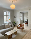 Androgyne Lounge Table, Natural Oak / Kunis breccia sand