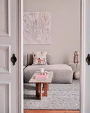 Androgyne Lounge Table, Walnut / Kunis breccia sand