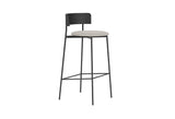 Friday Bar / Counter Stool Black - Upholstered Seat
