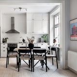 Betty TK1 Stackable chair - Black w. natural linen