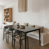 Betty TK1 Stackable chair - Black w. natural linen