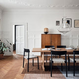 Betty TK1 Stackable chair - Black w. natural linen